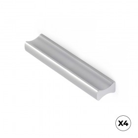 Tirador de mueble tipo asa, modelo 2279, de aluminio con acabado anodizado mate, 64 mm, blíster 4 uds