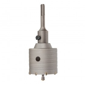 Corona pasamuros de metal duro (md) ø68 mm + husillo sds plus + broca guía