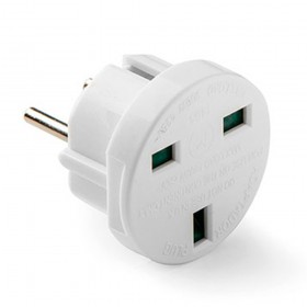Adaptador europeo - inglés, 7,2a 1250 v, blanco, retractilado