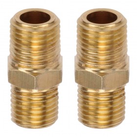 Conectores dobles latón macho ¼ macho ¼ pulg, 2 uds