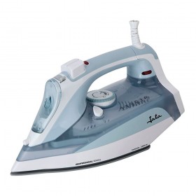 Plancha de vapor cerámica 3000 w, azul y blanca