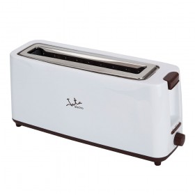 Tostadora ranura ancha 900 w, blanca-marrón