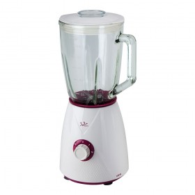 Batidora de vaso de cristal 1300 w, 1,5 l, blanca-violeta