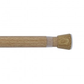 Barra extensible multiuso a presión sin taladro, madera, ø2,8 - 2,5 x 120 - 210 cm