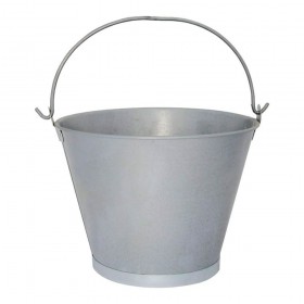 Cubo cónico galvanizado con asa lisa, 8 l, ø30,5 x 23 cm