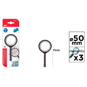 Lupa de 3 aumentos ø50 x 110 mm, blister