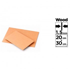 Tabla manualidades mdf, grosor 3 mm, 20 x 30 cm