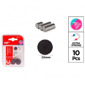 Imanes de sujeción ø20 mm, 10 uds, blister