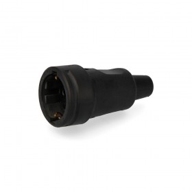 Base aérea t/tl goma maciza, negra, retractilada