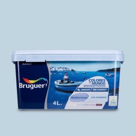 Pintura paredes y techos, color mediterráneo azul intermedio, 4 l