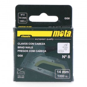 Clavo número 8, espesor 1,25 mm gg8, blister 1000 uds
