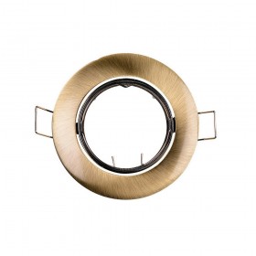 Aro halogeno metálico. oscilante. color oro viejo. ø8,4cm edm