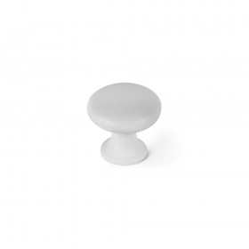 Blister con 4 pomos redondos para mueble fabricado en zamak acabado blanco poro mod. 760 ø25mm rei