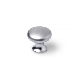 Blister con 4 pomos redondos para mueble fabricado en zamak acabado cromo mate mod. 760 ø25mm rei