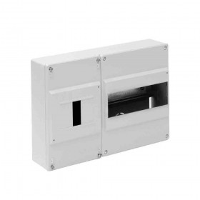 Caja para distribución 1 icp+5 elementos blanca 120x140x58mm solera (retractilado) 691b
