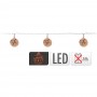 Guirnalda a pilas fija 10 leds con bolas color cobre luz blanco calido 1,3m