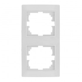 Marco vertical para 2 elementos blanco 81x154x10mm serie europa solera erp62u